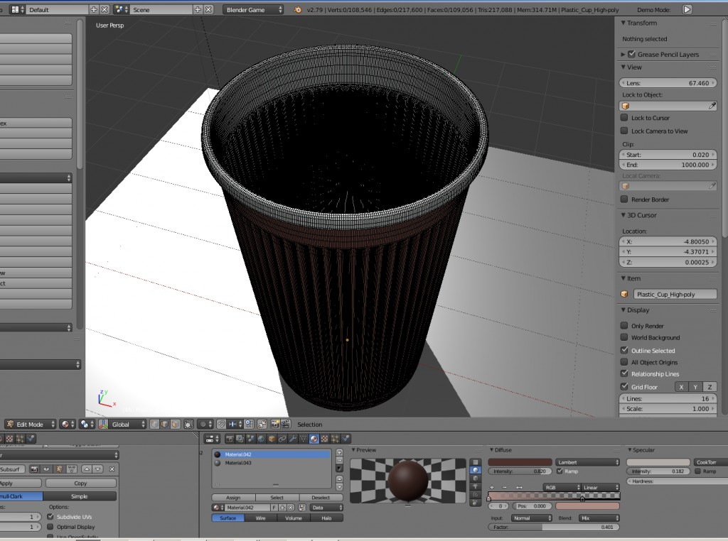 Plastic Cup (High-Poly Version) preview image 2